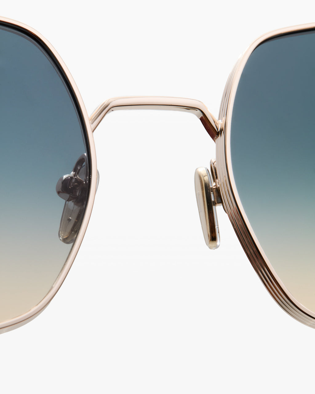 The Estella Sechseckig Damen-Sonnenbrillen in Gold