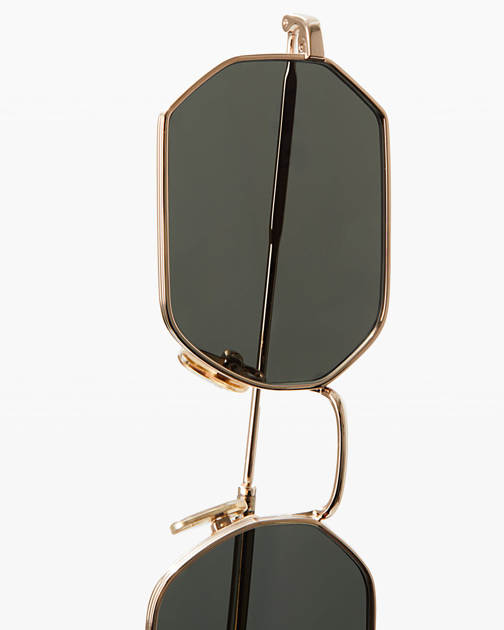 The Hike Hexagonal Women's Sunglasses in Gold