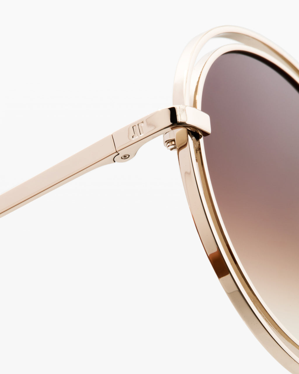 The Mischa Round Women's Sunglasses in Gold