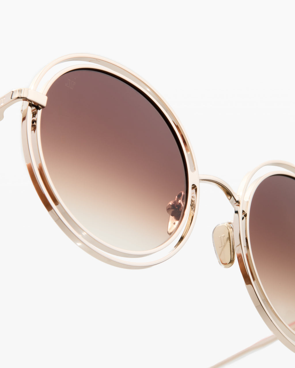 The Mischa Round Women's Sunglasses in Gold