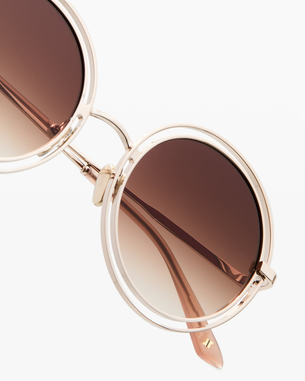The Mischa Round Women's Sunglasses in Gold