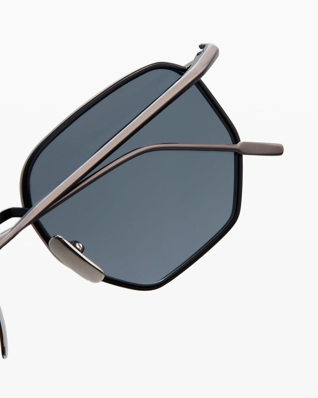 The Isha Hexagonal Men's Sunglasses in Gunmetal