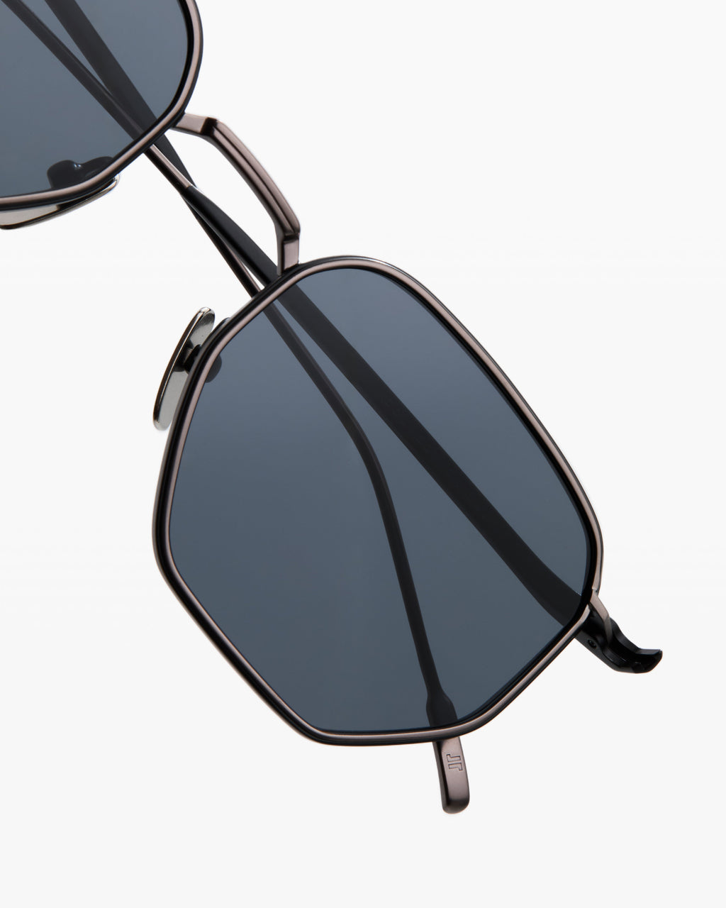 The Isha Hexagonal Men's Sunglasses in Gunmetal