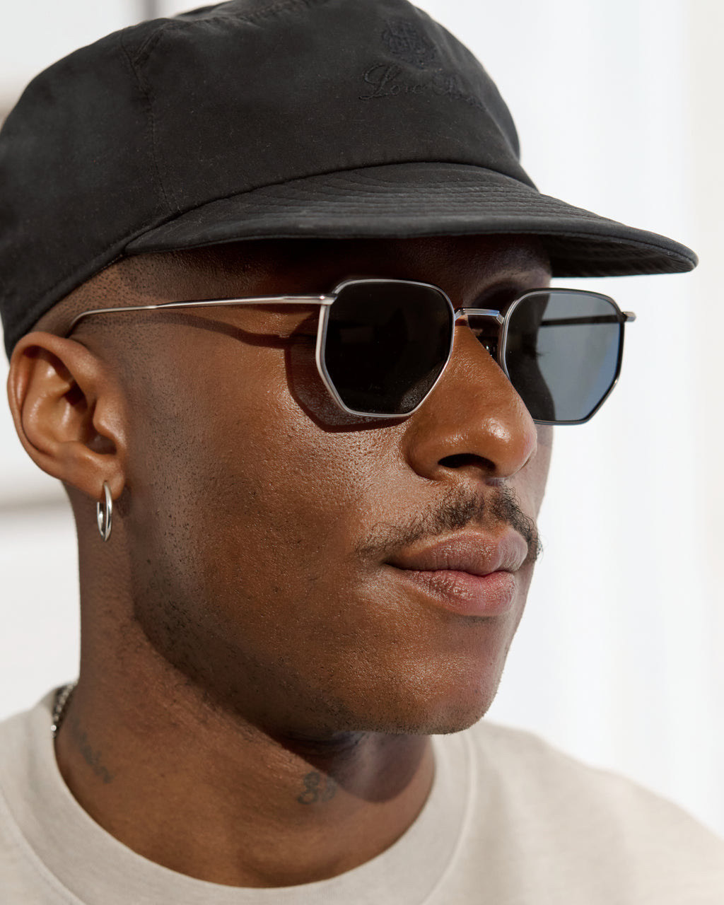 The Isha Hexagonal Men's Sunglasses in Gunmetal