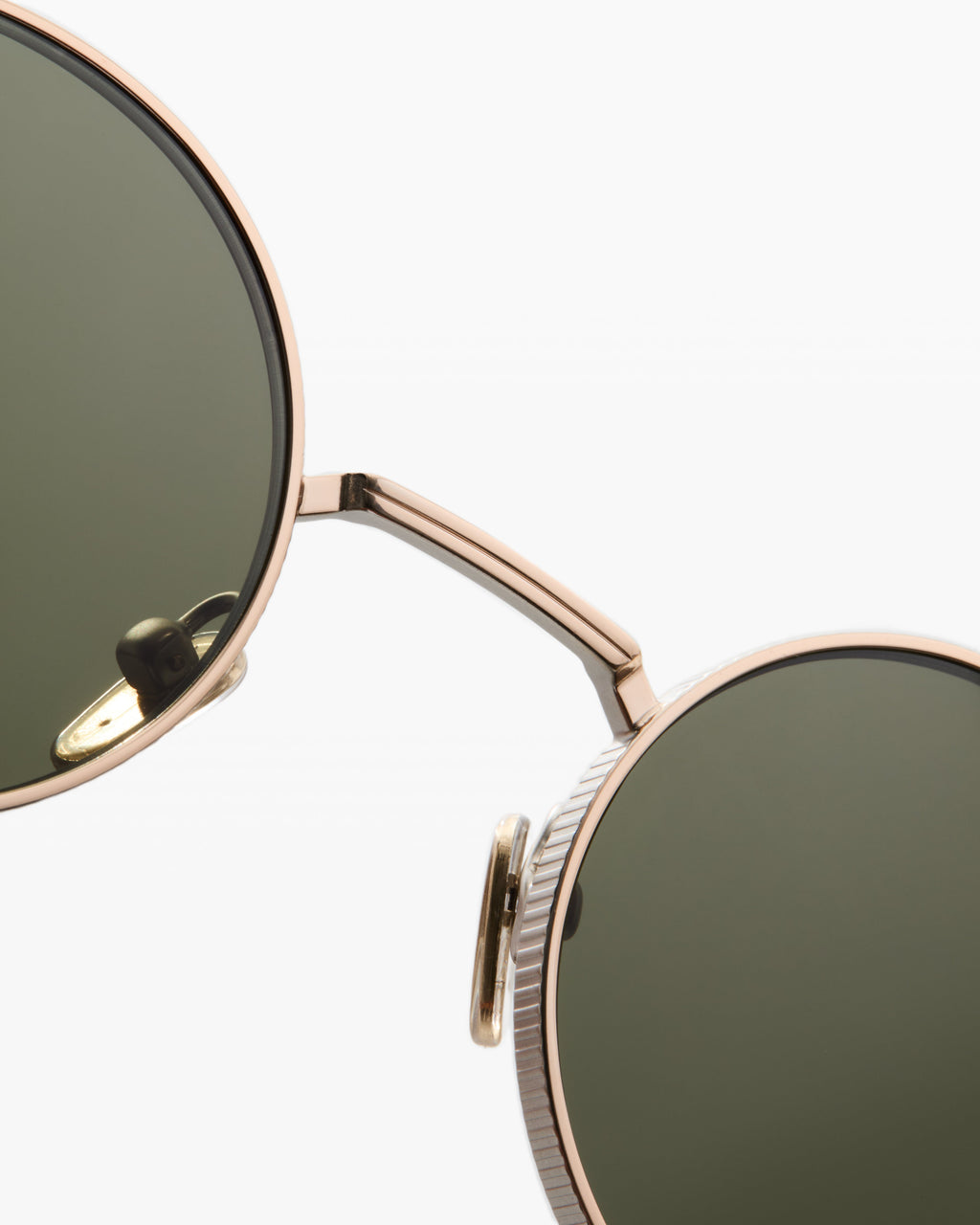 The Reos Rund Herren-Sonnenbrillen in Gold