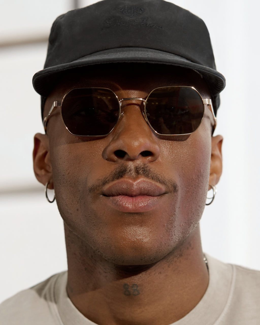 La Ben Rectangulaire Lunettes de Soleil pour homme in Or