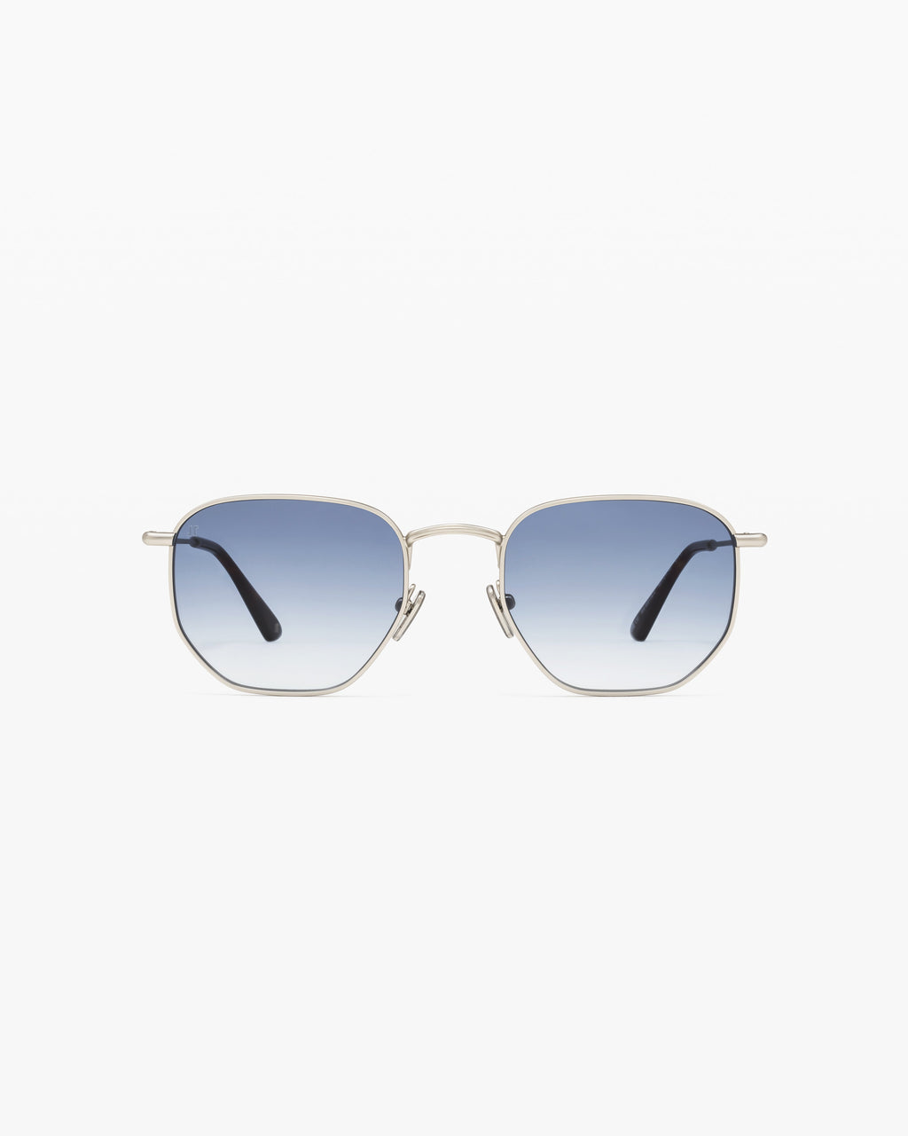 The Ash L Hexagonal Men's Sunglasses in Silver