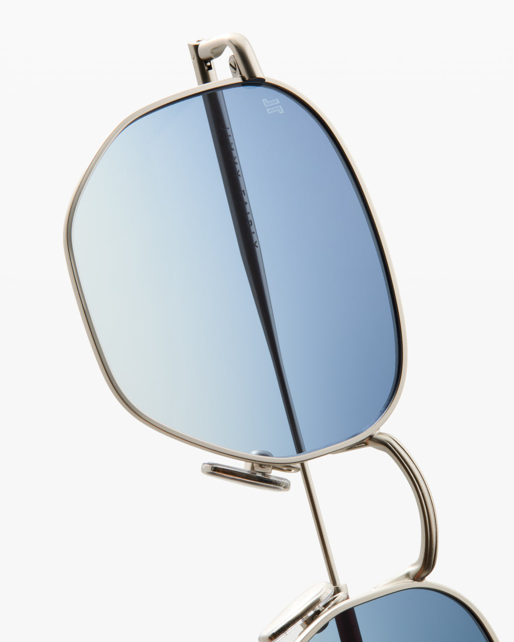 The Ash L Hexagonal Men's Sunglasses in Silver