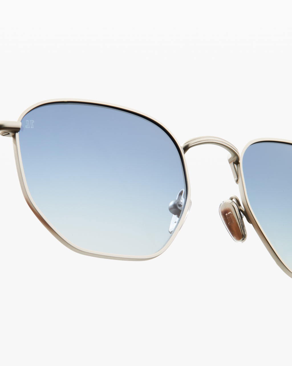 The Ash L Hexagonal Men's Sunglasses in Silver