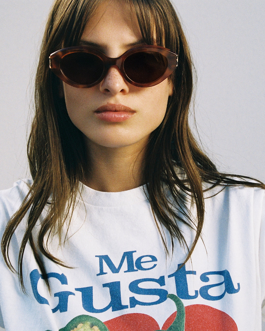La Luzia Ovaladas Gafas de Sol para Mujer in Carey claro
