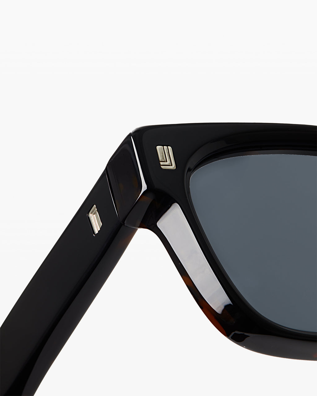 The Salva Rechteckig Herren-Sonnenbrillen in Schwarz