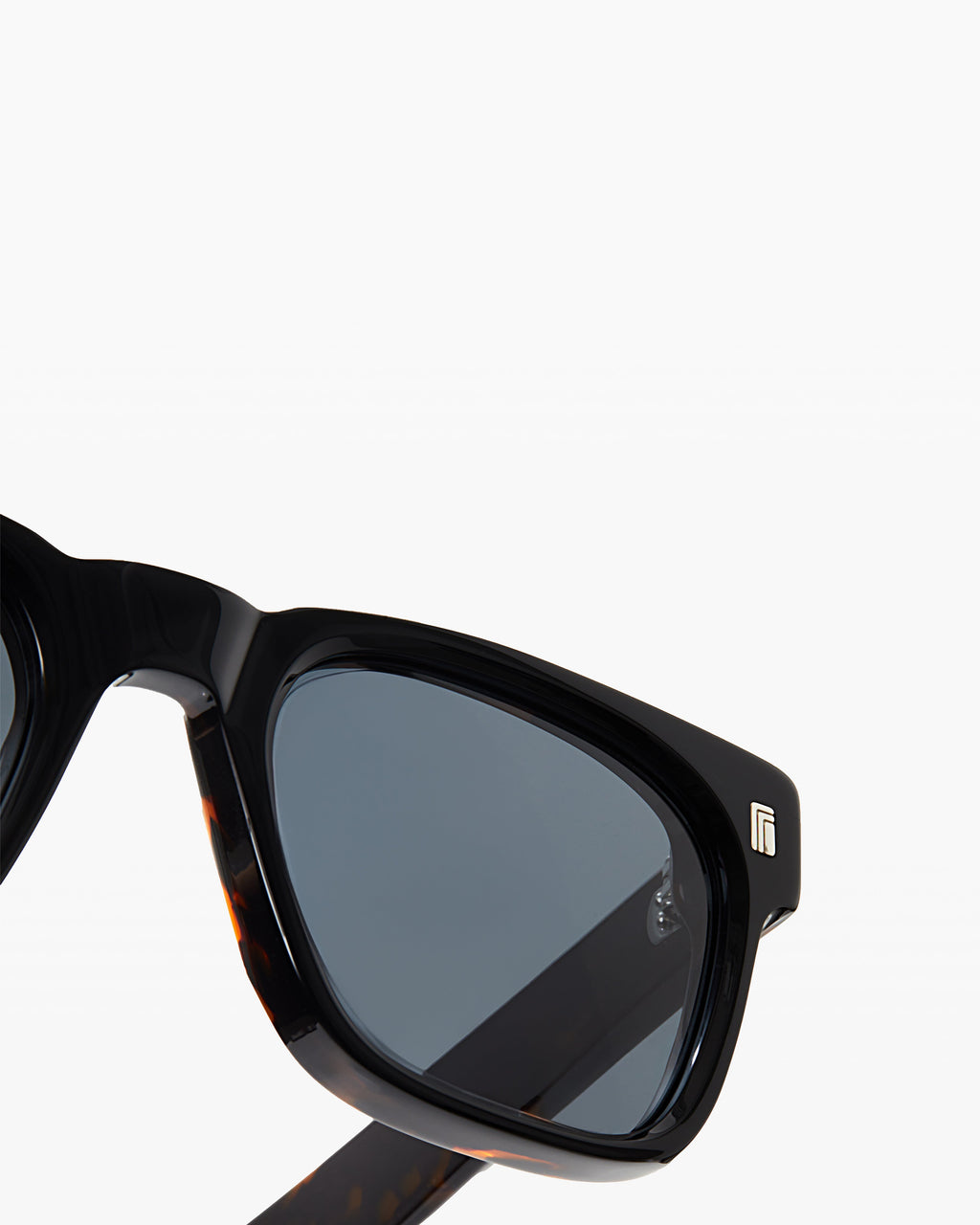 The Salva Rechteckig Herren-Sonnenbrillen in Schwarz