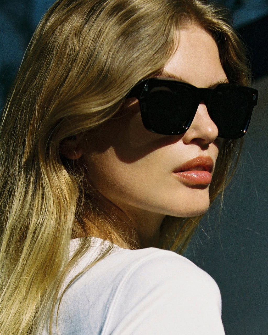 The Salva Rechteckig Herren-Sonnenbrillen in Schwarz