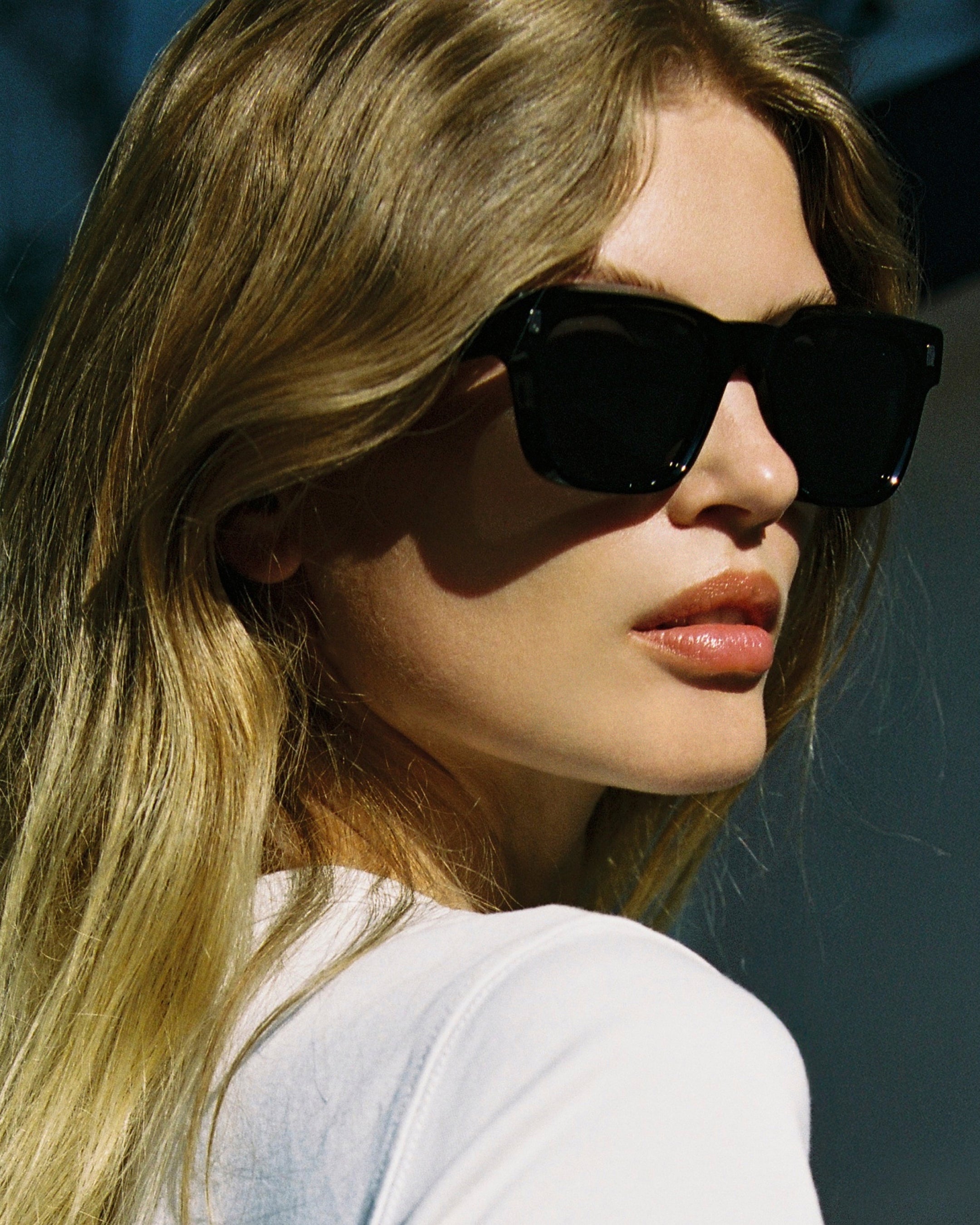 The Salva Rectangular Men's Sunglasses in Black