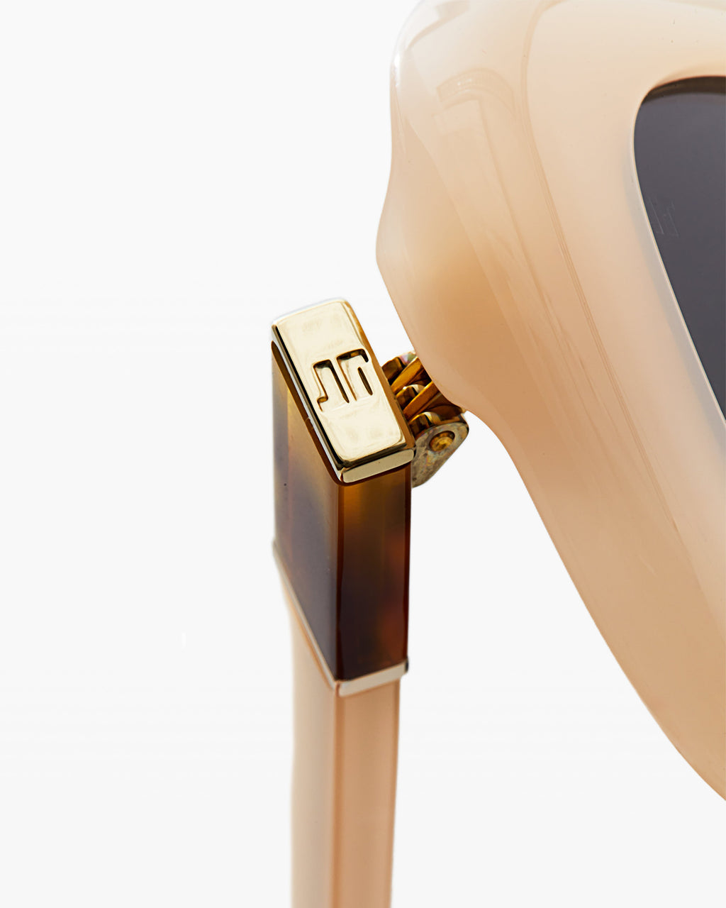 The Olbia Rechteckig Damen-Sonnenbrillen in Creme