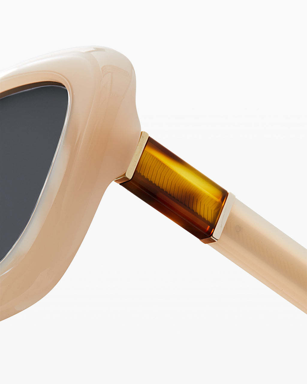 The Olbia Rechteckig Damen-Sonnenbrillen in Creme