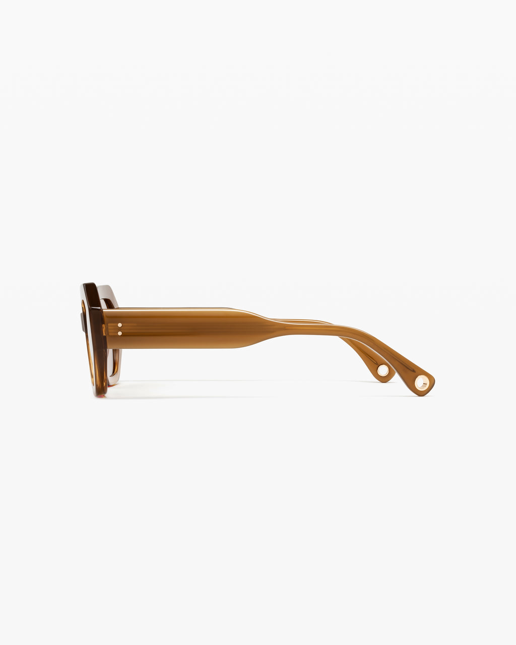 The Portofino Hexagonal Men's Sunglasses in Brown