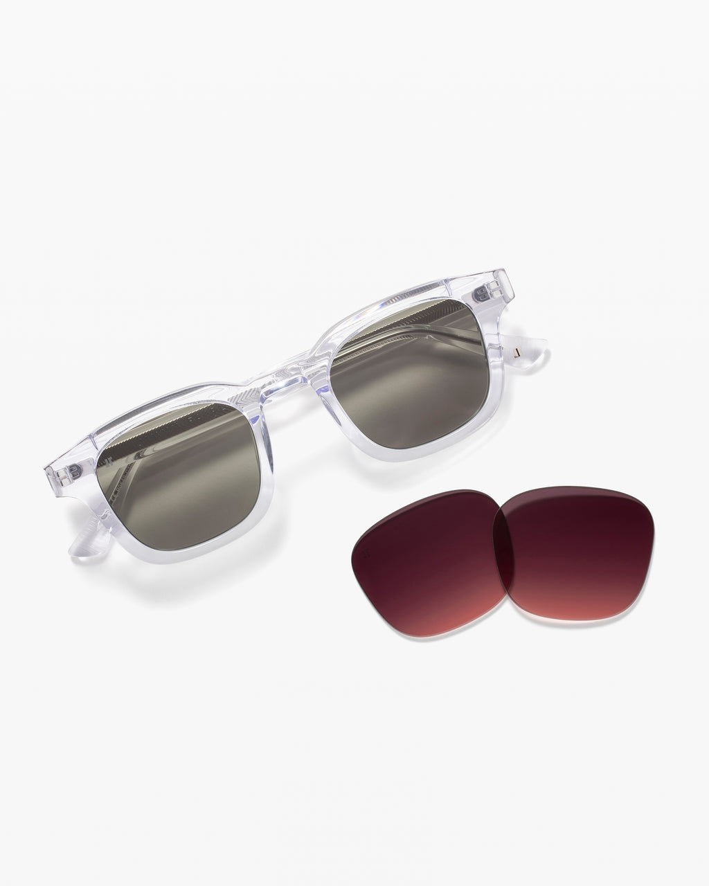 The Calvi JF Colors Platz Herren-Sonnenbrillen in Transparent