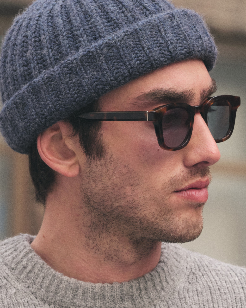 The Calvi JF Colors Rechteckig Herren-Sonnenbrillen in Dark Tortoise