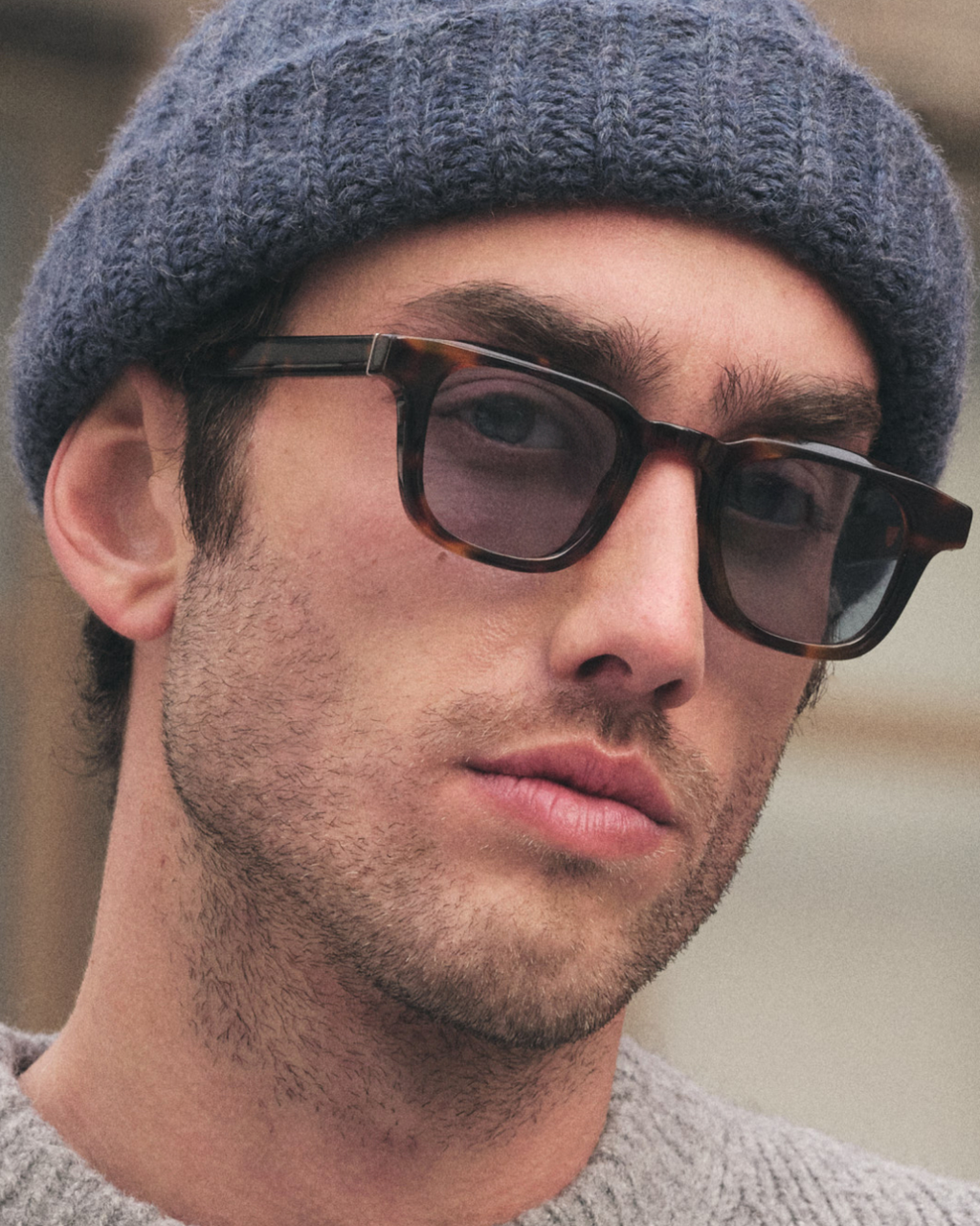 The Calvi JF Colors Rechteckig Herren-Sonnenbrillen in Dark Tortoise