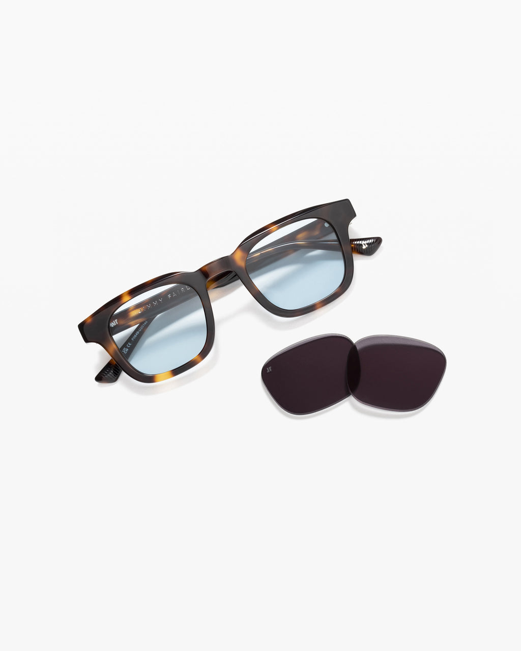 The Calvi JF Colors Rechteckig Herren-Sonnenbrillen in Tortoise