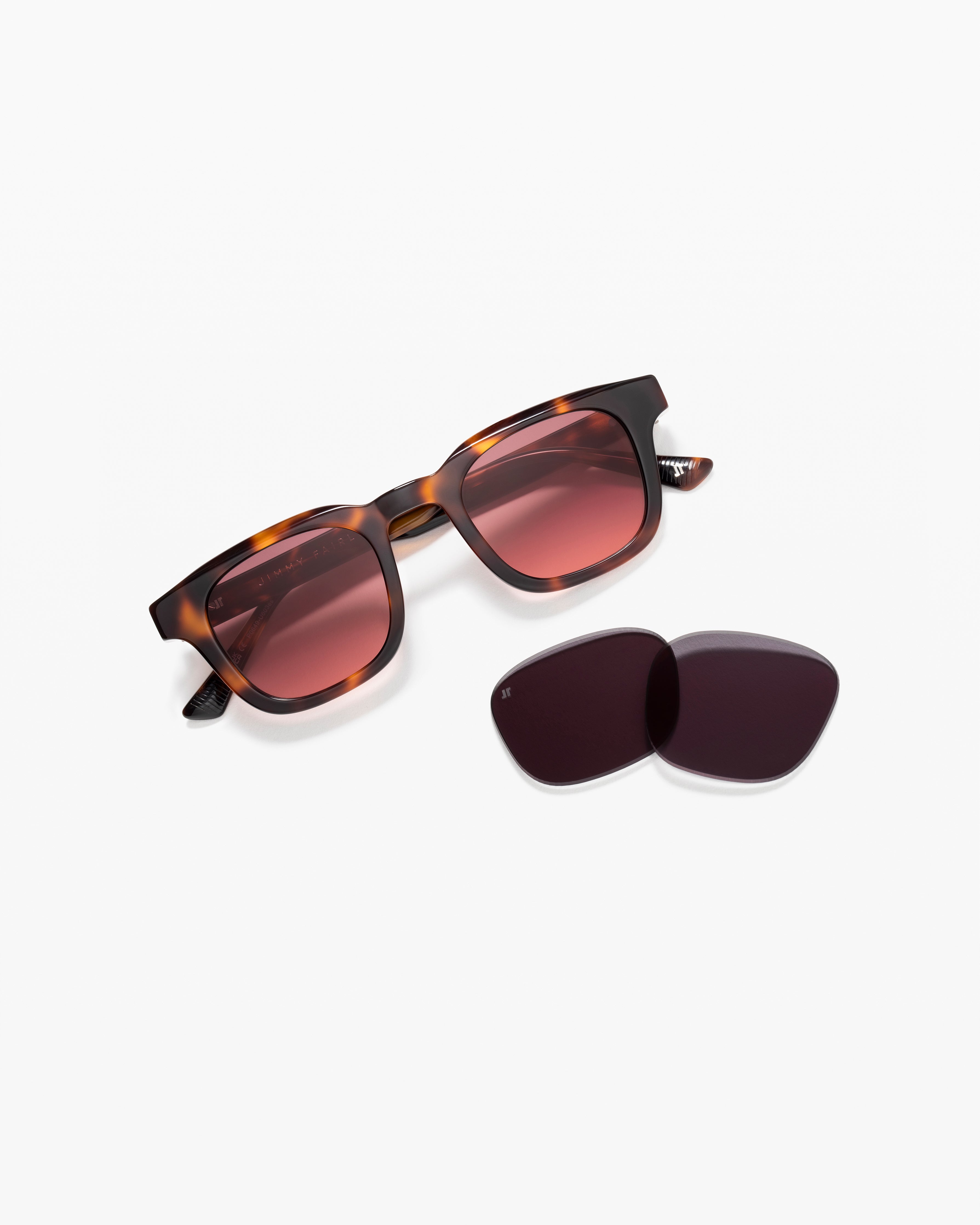 The Calvi JF Colors Rectangular Men's Sunglasses in Dark Tortoise
