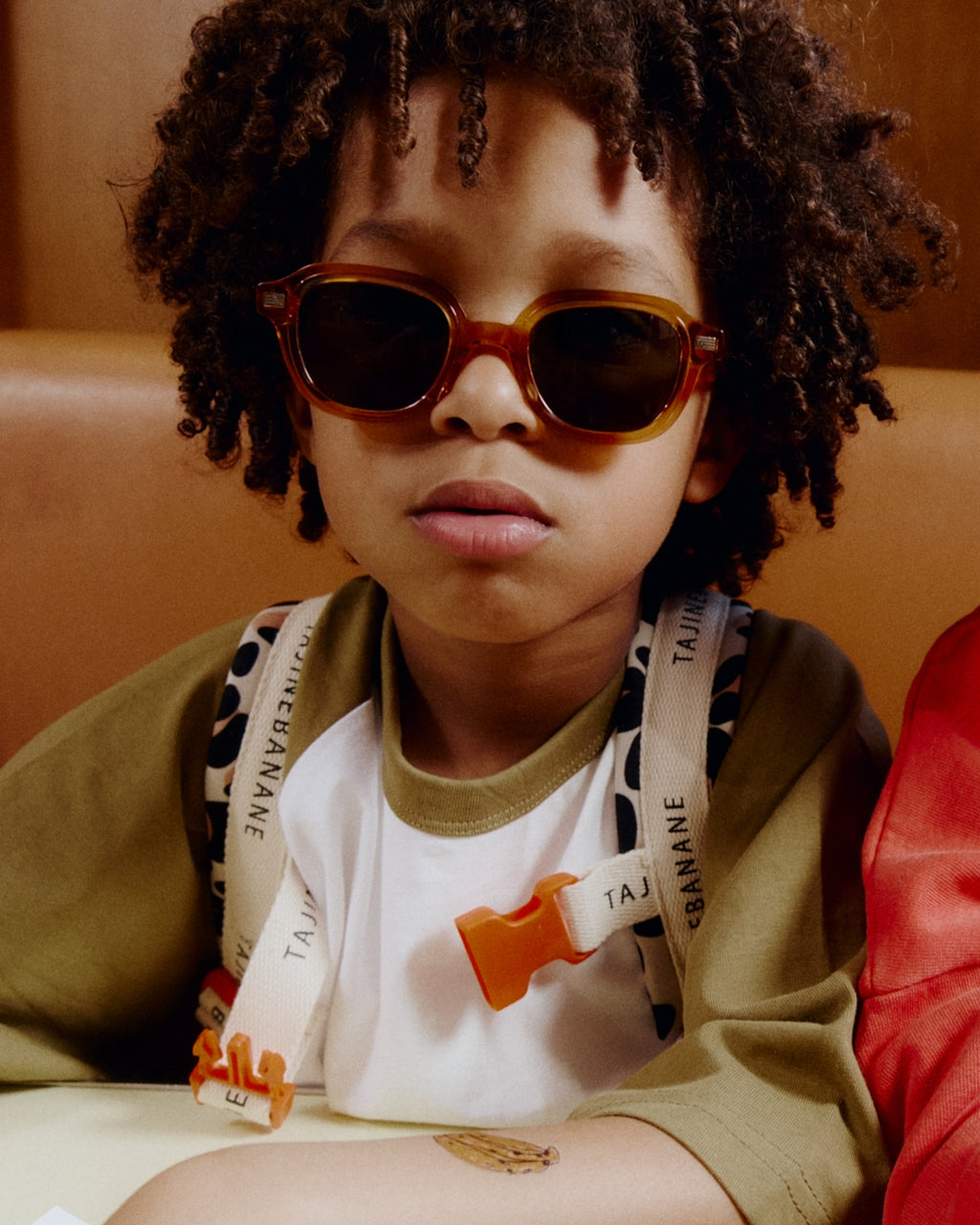 The Mini Napoli S Square Women's Sunglasses in Orange