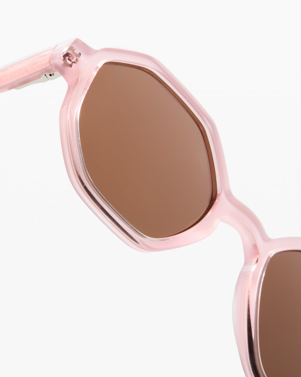 La Mini West coast Hexagonal Lunettes de Soleil Enfant in Rose
