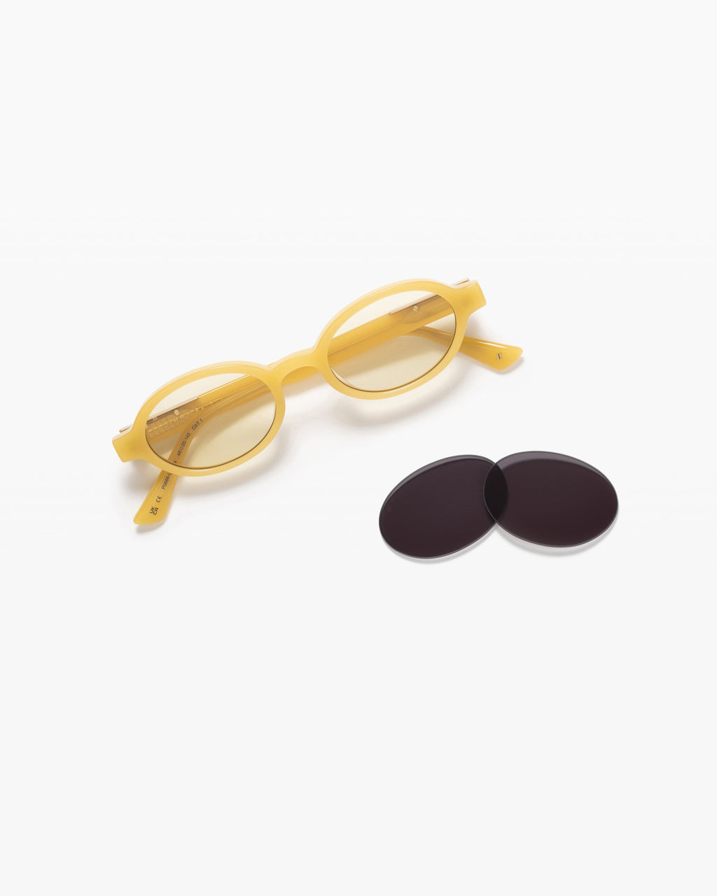 The Elvie JF Colors Oval Women's Sunglasses in Yellow