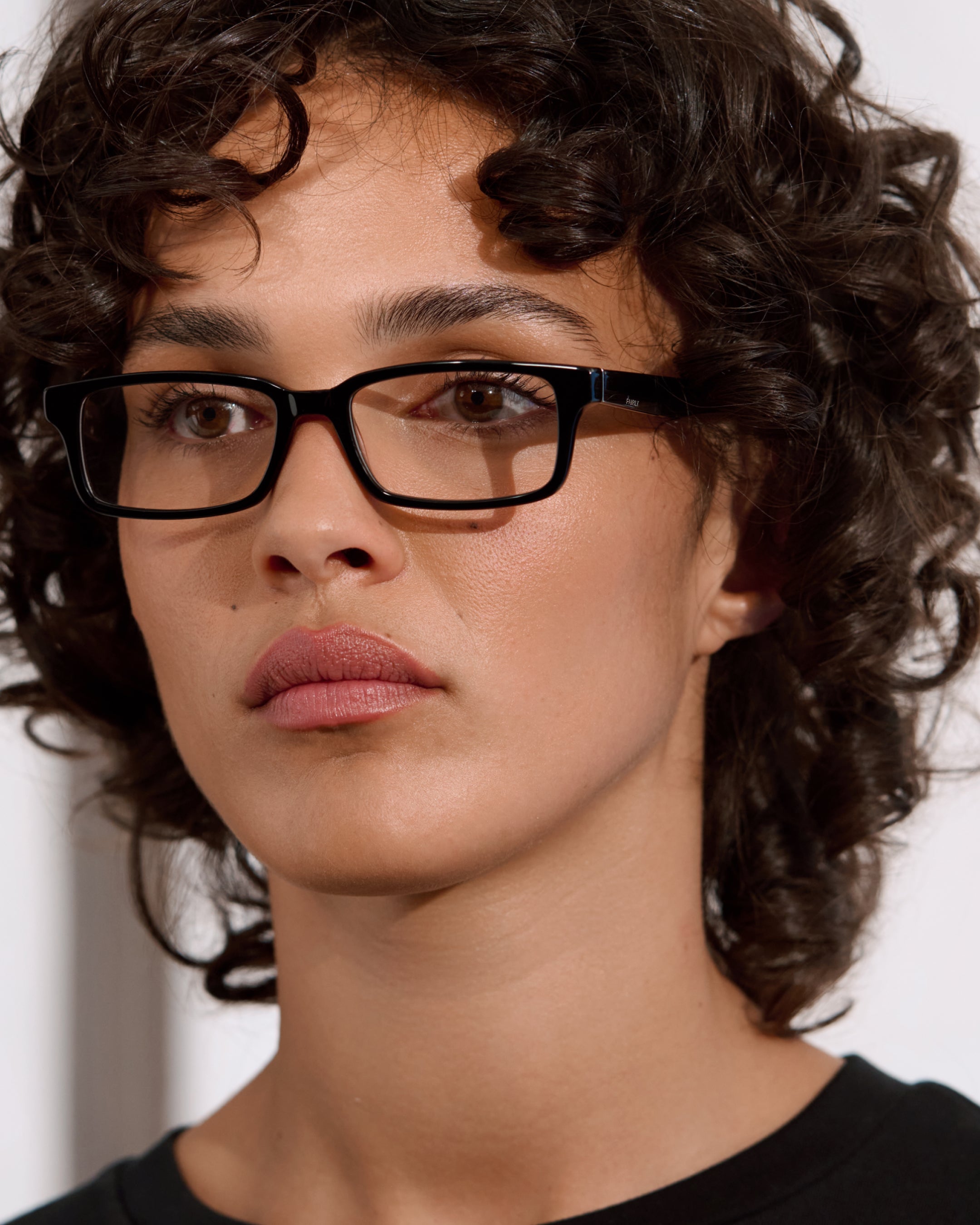 The Kos Rectangular Women's Eyeglasses in Black