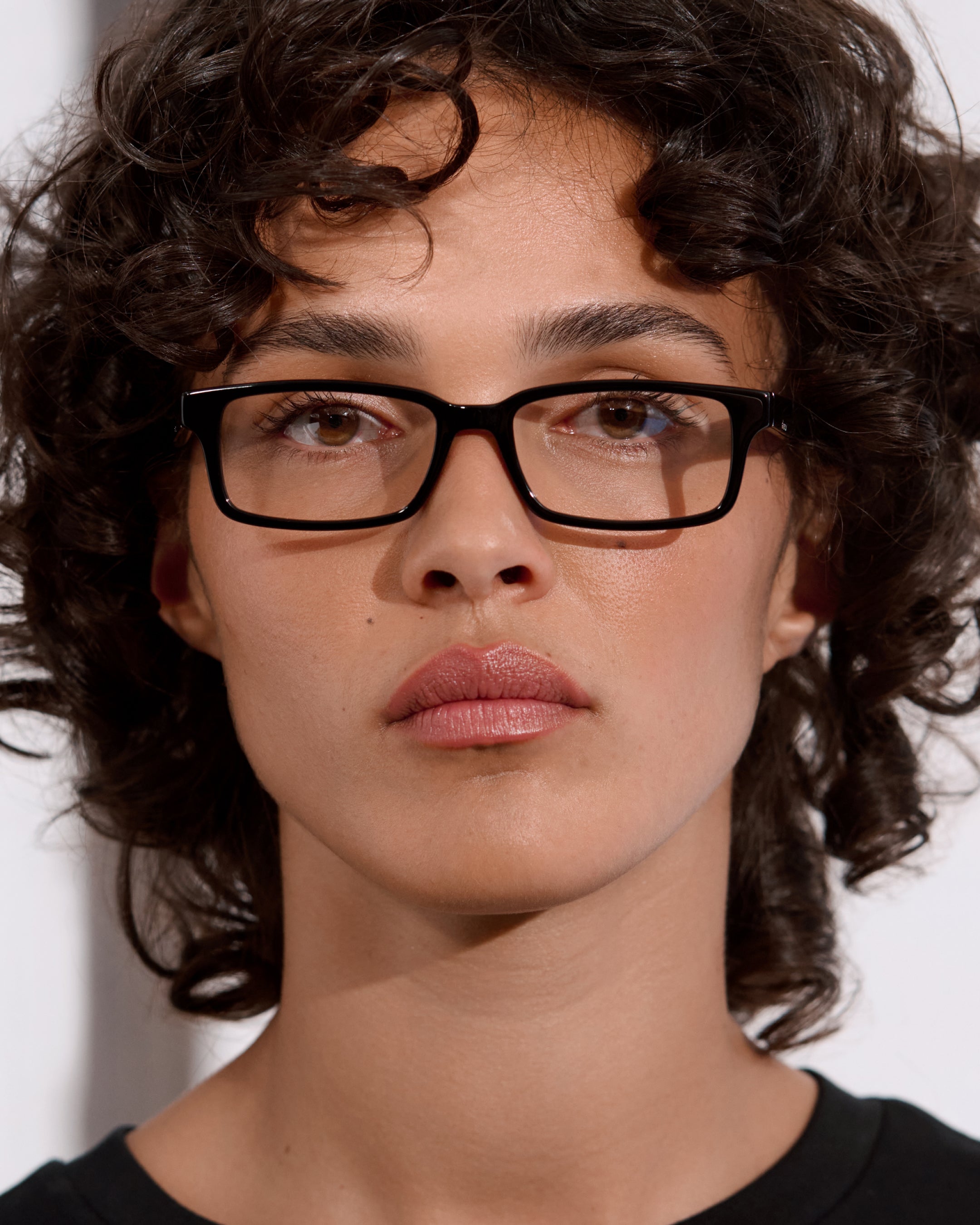 The Kos Rectangular Women's Eyeglasses in Black