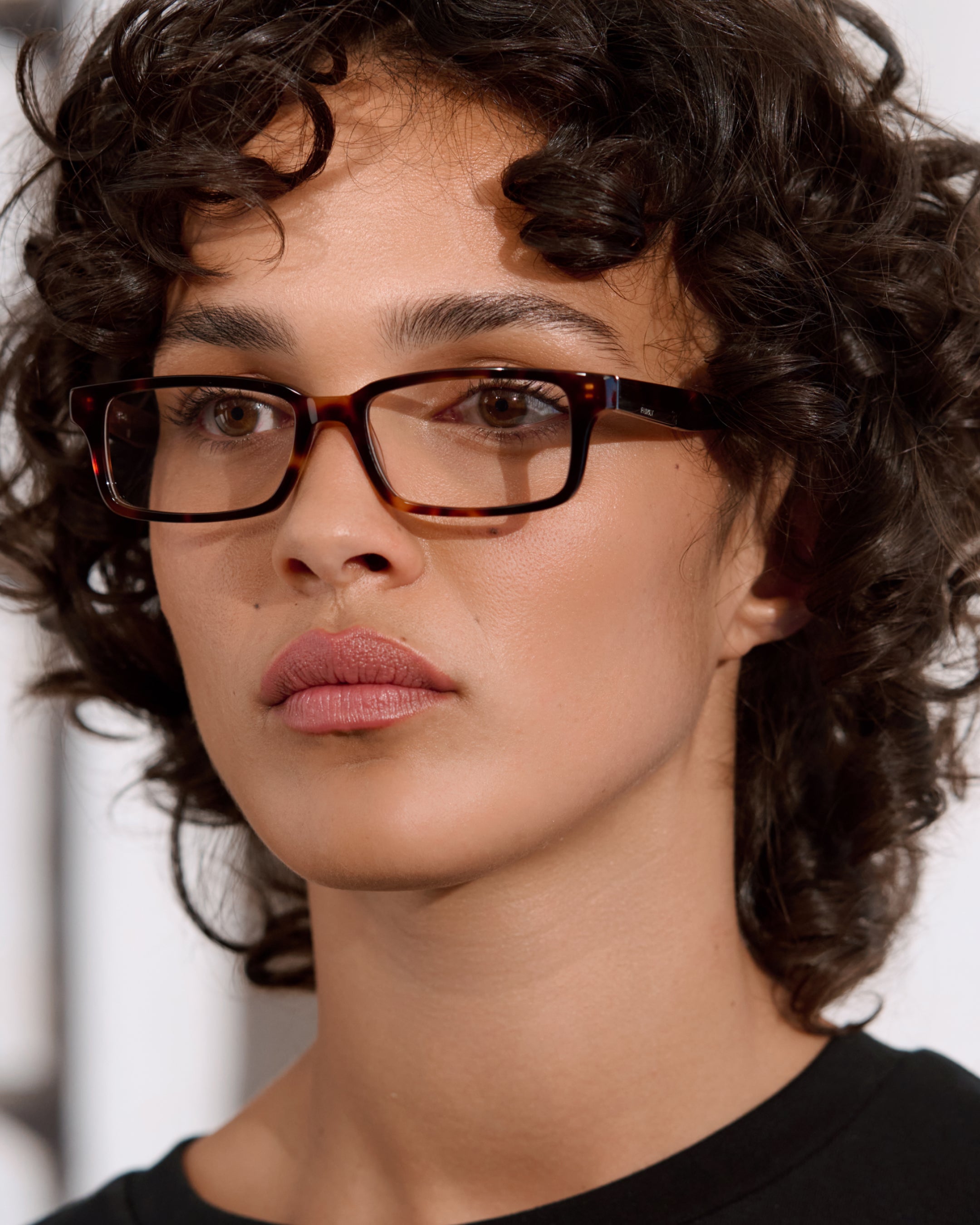 The Kos Rectangular Women's Eyeglasses in Dark Tortoise