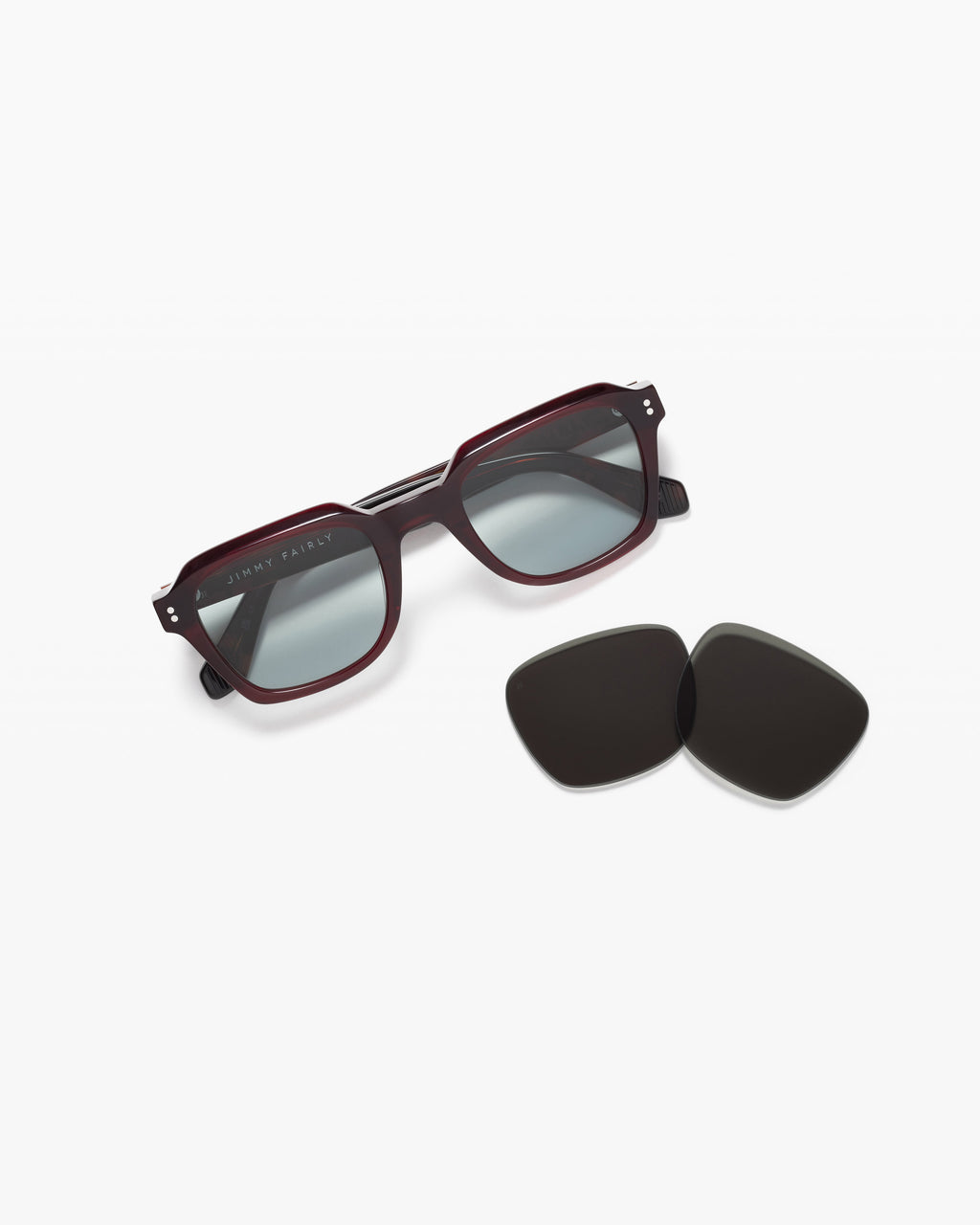 The Lagos JF Colors Rectangular Men's Sunglasses in Burgundy