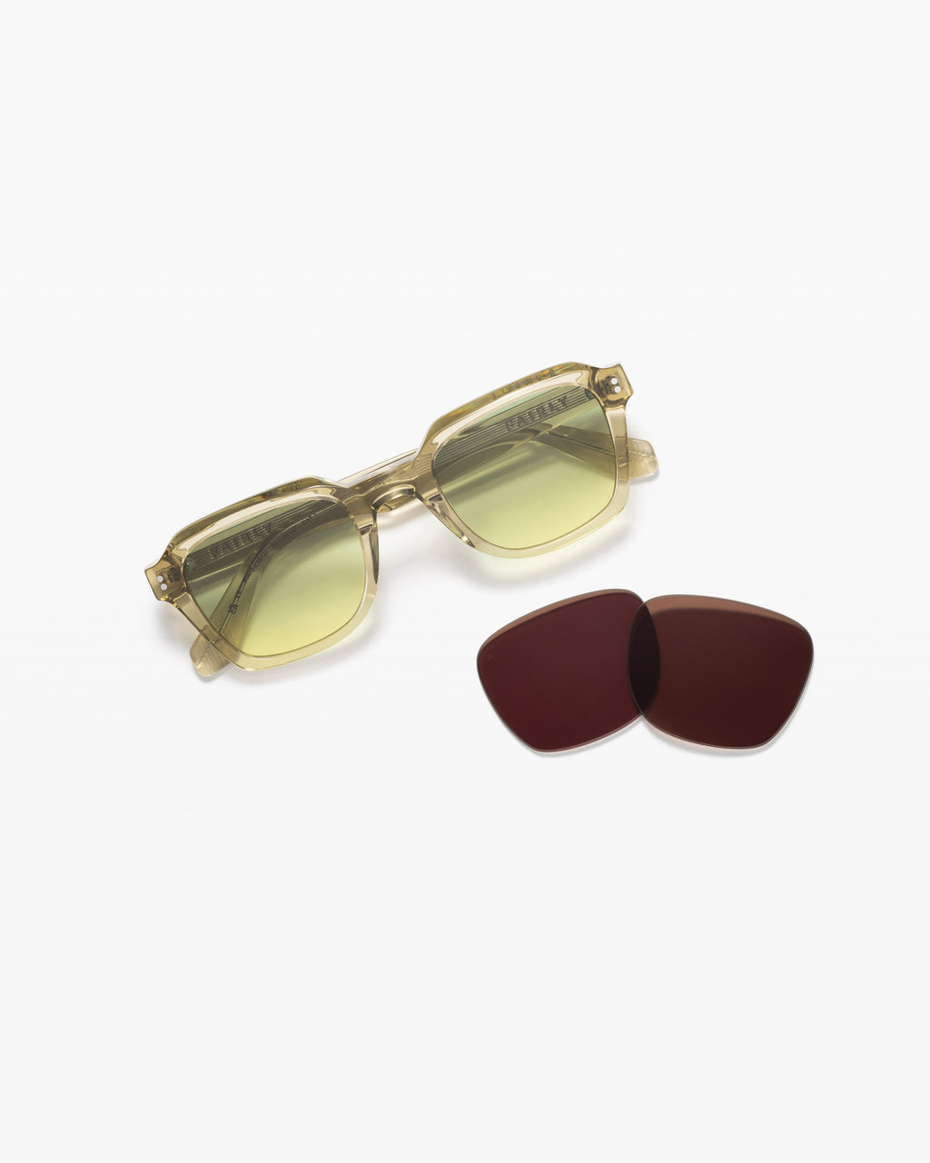 La Lagos JF Colors Rectangulaire Lunettes de Soleil pour homme in Jaune