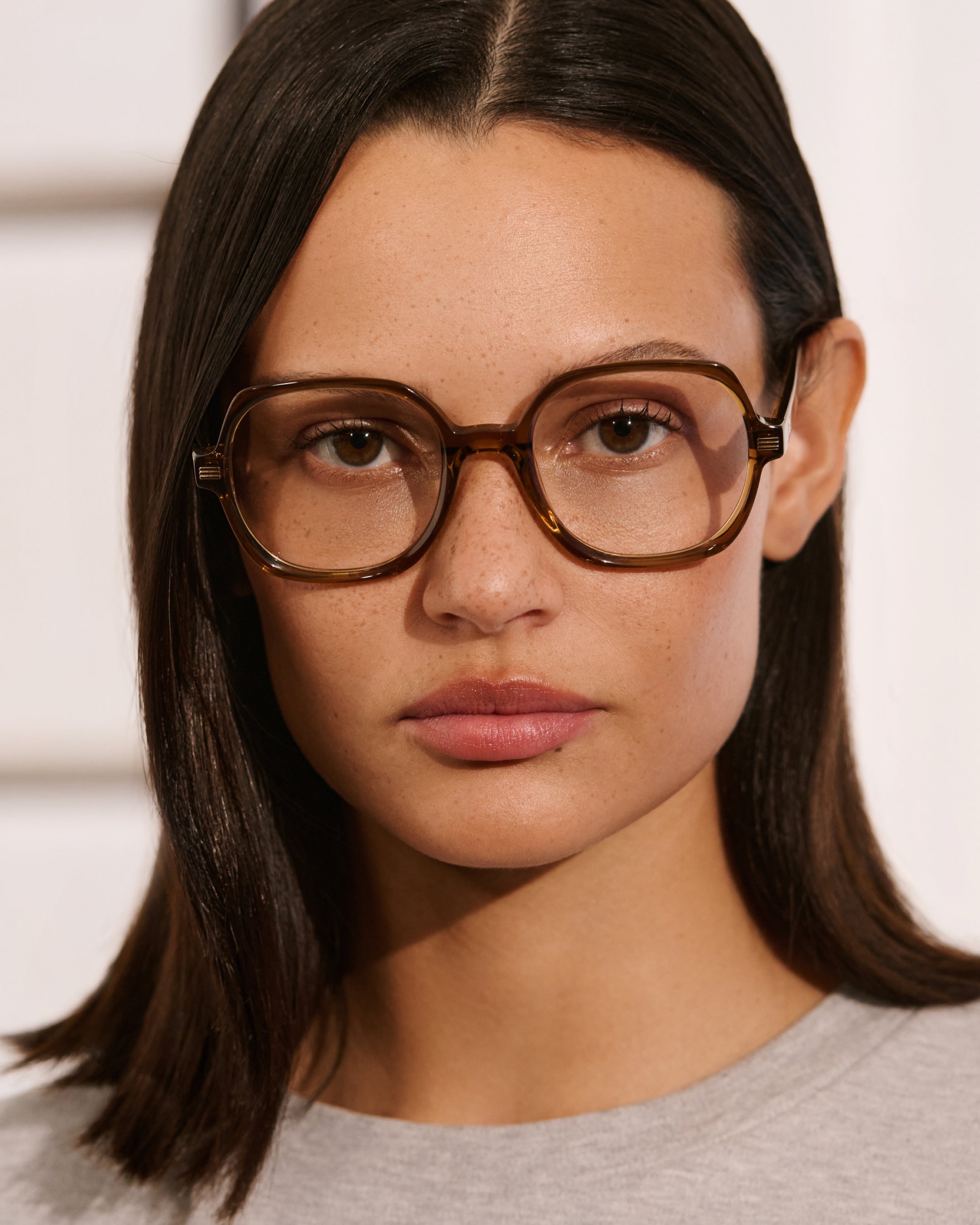The Debby Square Women's Eyeglasses in Caramel