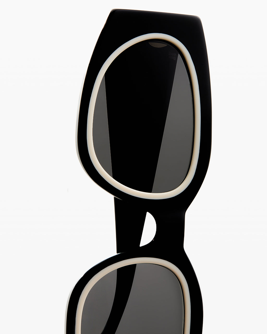 The Amalfi Rechteckig Damen-Sonnenbrillen in Schwarz