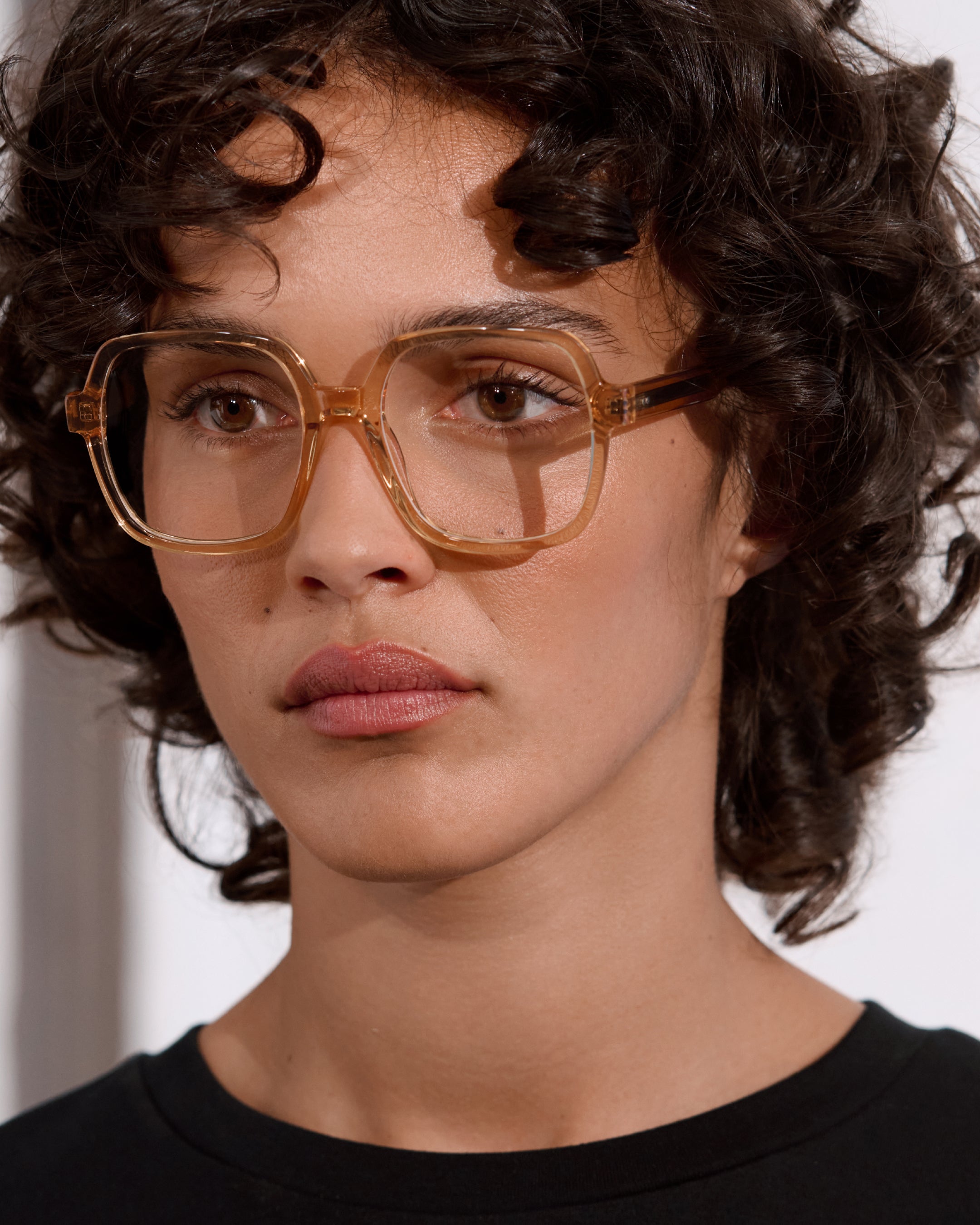 The Lou S Square Women's Eyeglasses in Yellow