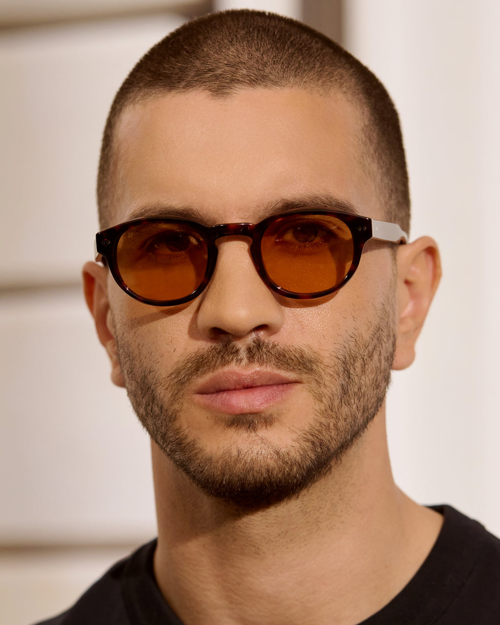 La Azur JF colors Redonda Gafas de Sol para Hombre in Carey oscuro