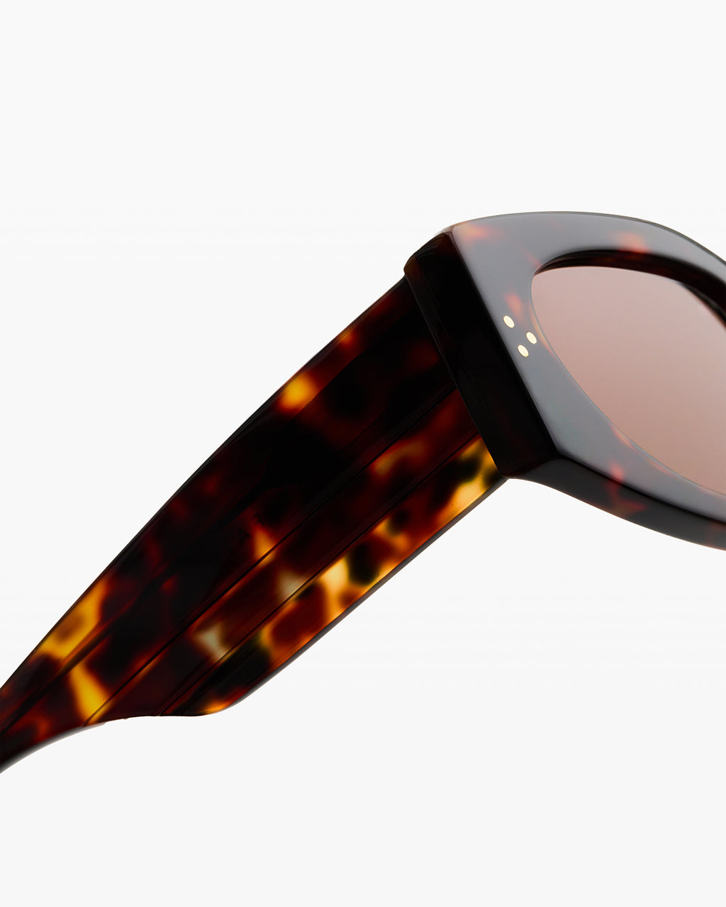 The Amalfi Rechteckig Damen-Sonnenbrillen in Dark Tortoise