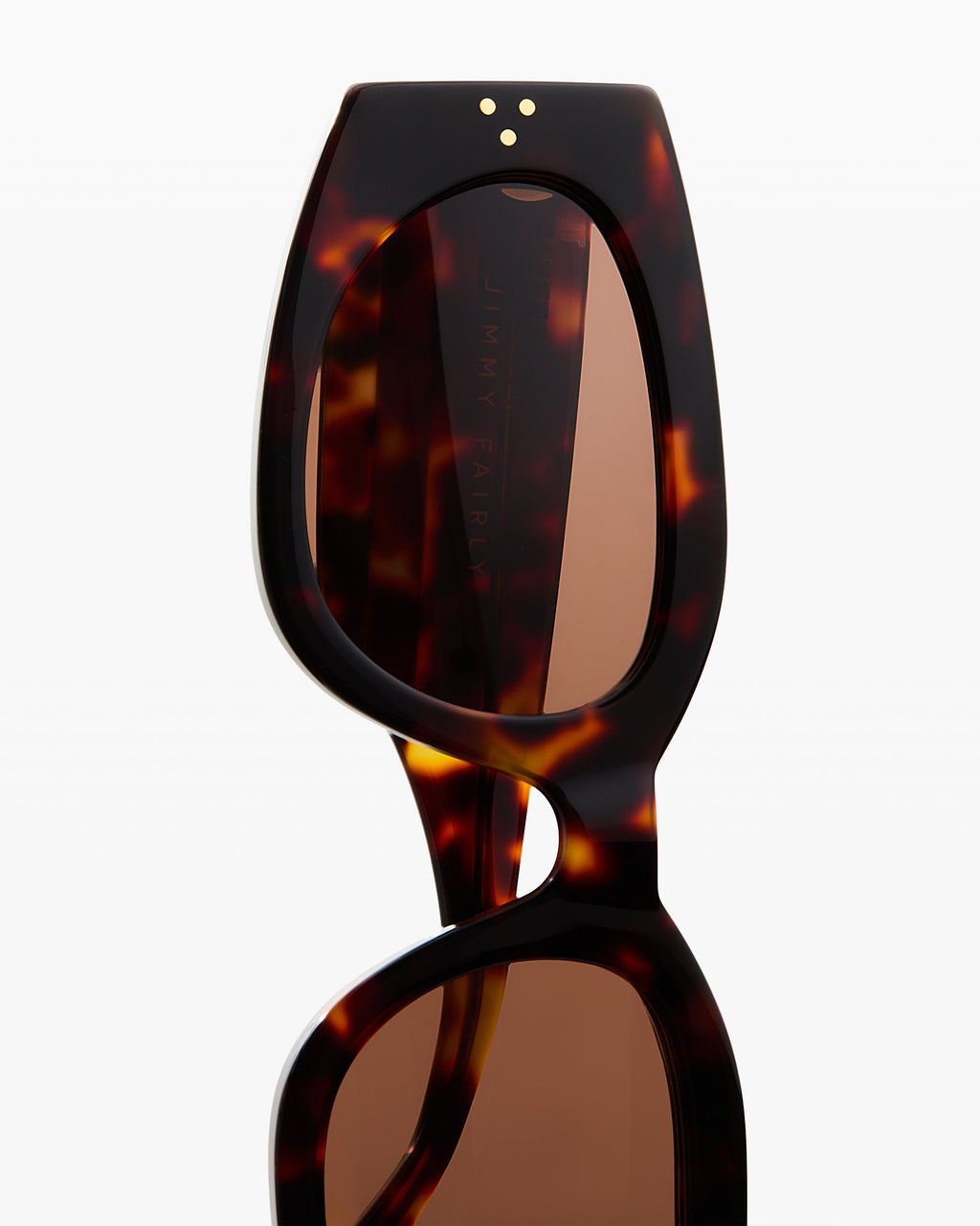 The Amalfi Rechteckig Damen-Sonnenbrillen in Dark Tortoise