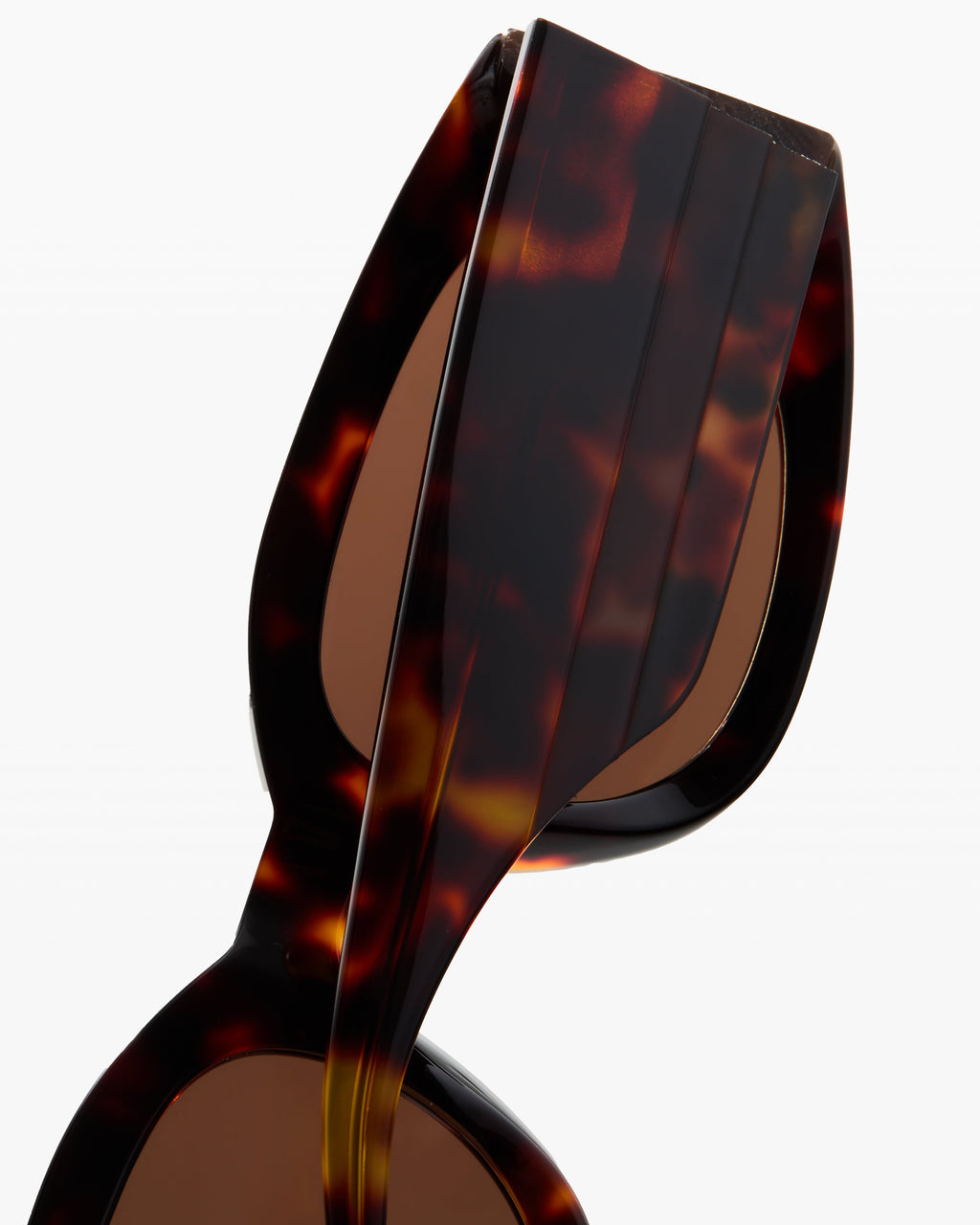 The Amalfi Rechteckig Damen-Sonnenbrillen in Dark Tortoise