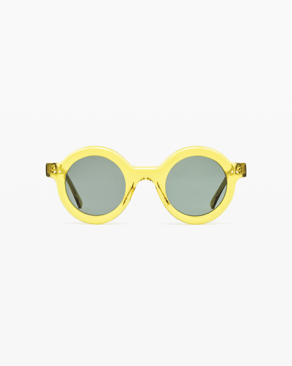 The Spezia Round Women's Sunglasses in Crystal yellow