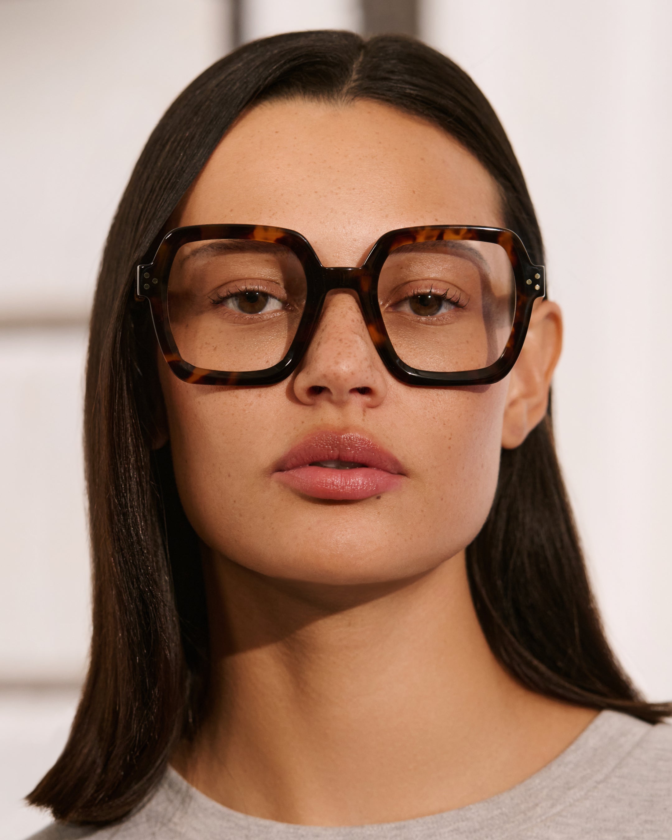 The Loulou S Square Women's Eyeglasses in Dark Tortoise
