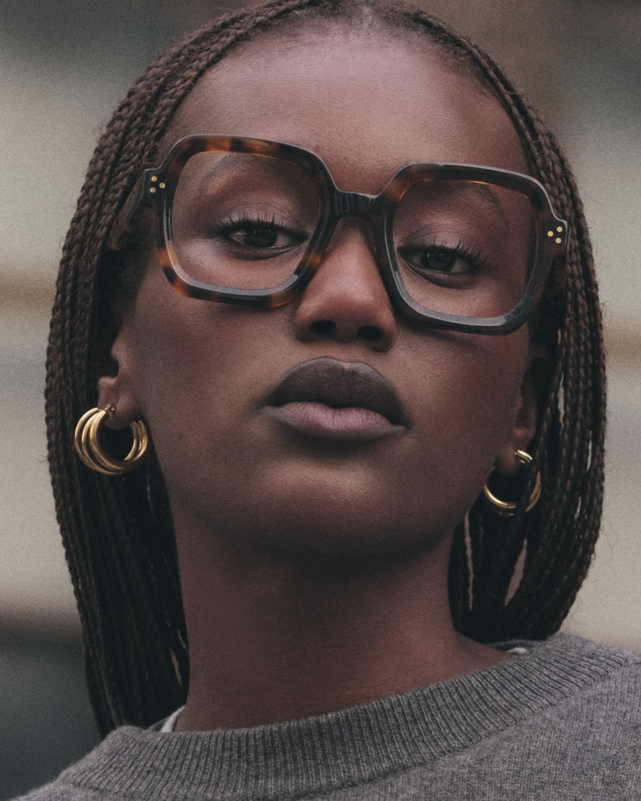 The Loulou Square Women's Eyeglasses in Dark Tortoise