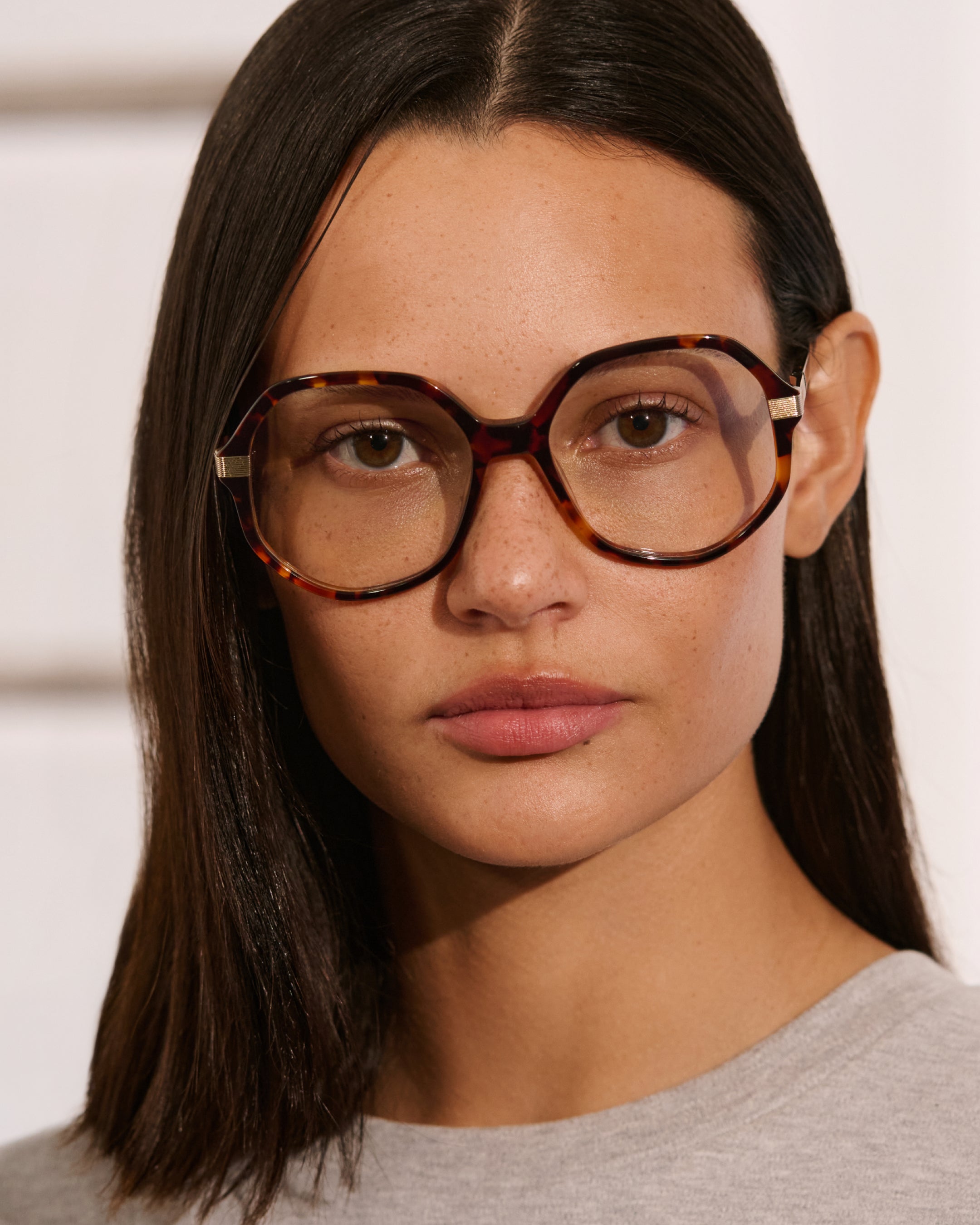 The Lison Hexagonal Women's Eyeglasses in Tortoise