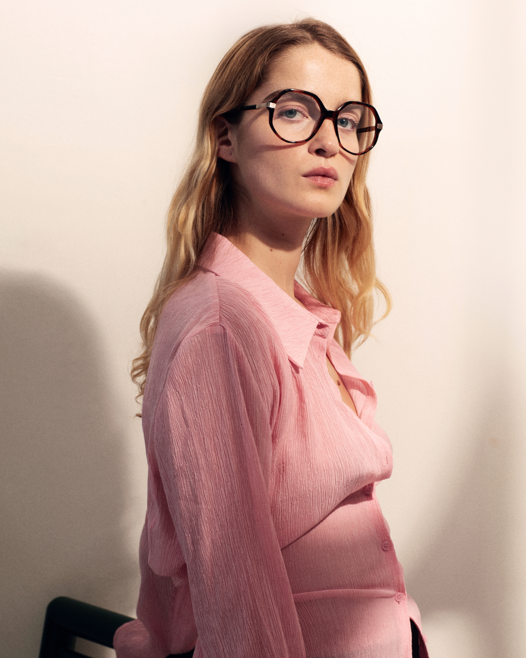 La Lison Hexagonal Lunettes de Vue pour femme in Ecaille
