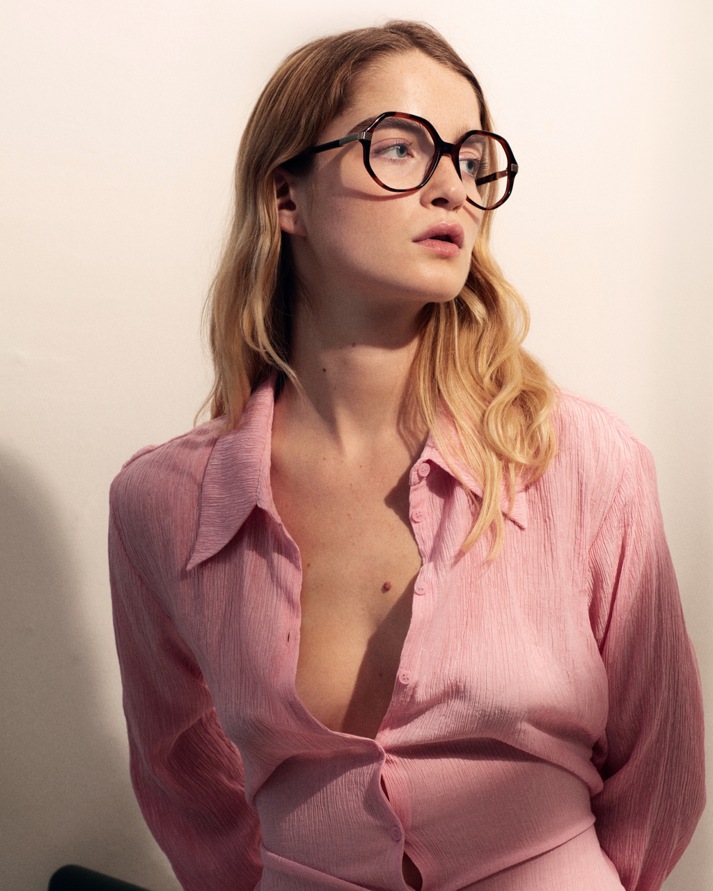 La Lison Hexagonal Lunettes de Vue pour femme in Ecaille