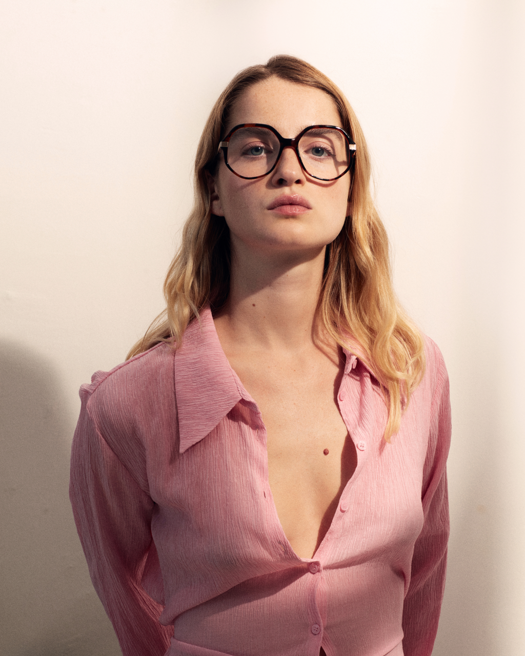La Lison Hexagonal Lunettes de Vue pour femme in Ecaille