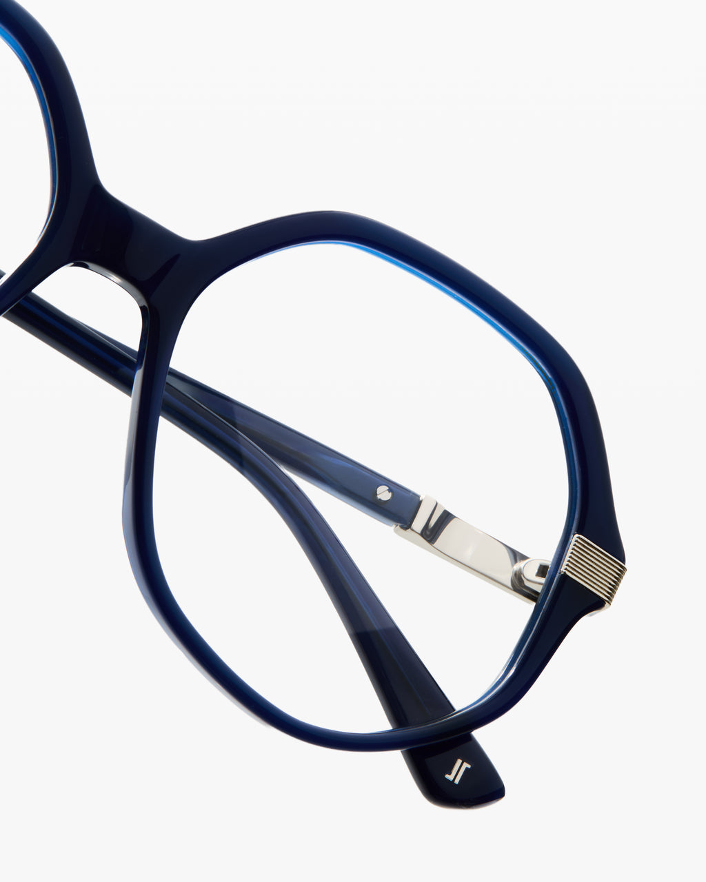 The Lison Hexagonal Women's Eyeglasses in Dark blue