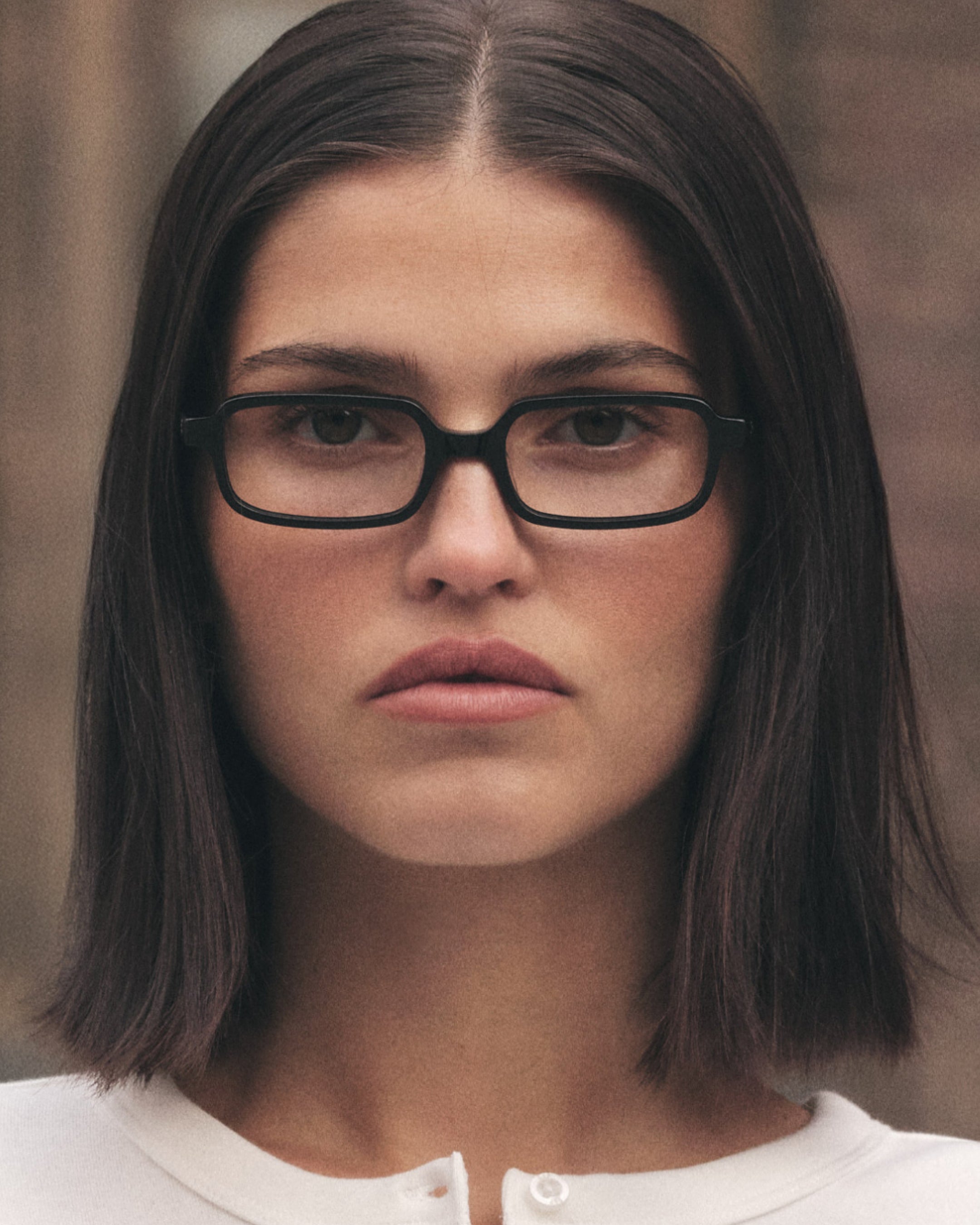 La Kaya Rectangular Gafas para Mujer in Negro